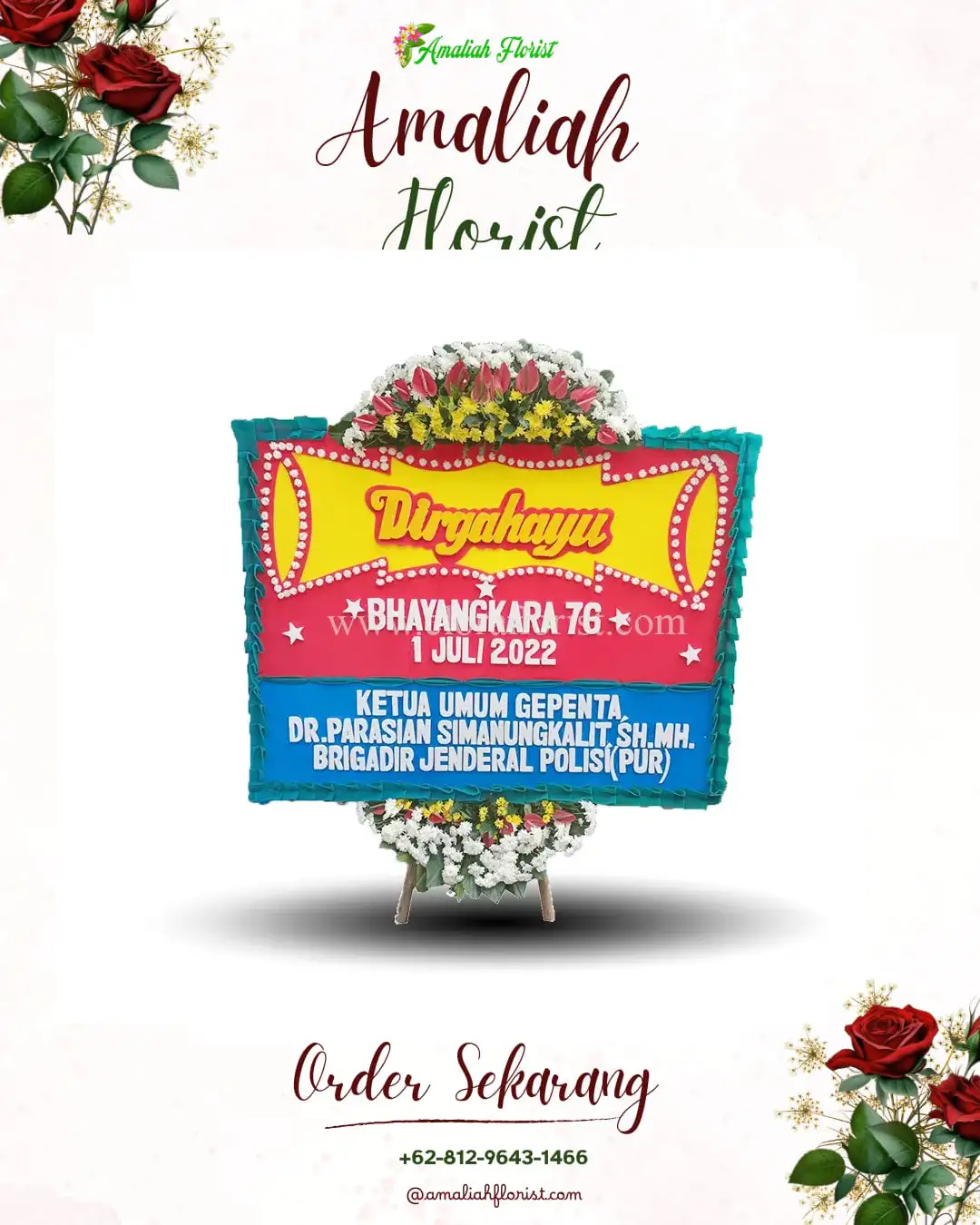 Papan Bunga HUT Ulang Tahun Macanbang